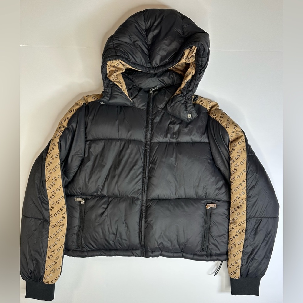 GUESS Black Puffer Jacket Size L